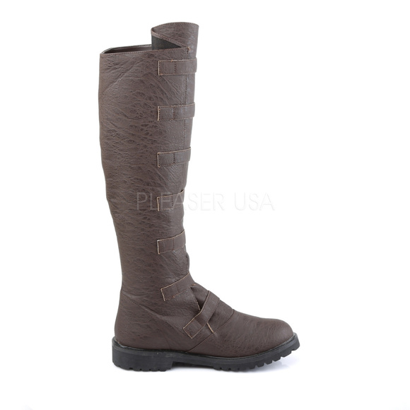 Mens Distressed Cosplay Knee High Boots main image 4